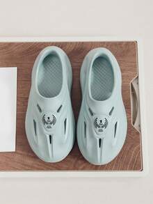 男士家居拖鞋及情侶拖鞋,防滑柔軟外底,適用於戶外,時尚百搭 - 淺灰色 - 查看 3