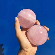 60mm粉色水晶球,適用於水晶球占卜、脈輪療癒、家居裝飾、靈性療癒、水晶禮物 - 酒紅色 - 查看 2