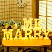 1入組高亮度字母L陽光女孩暖黃LED圓球字母燈，2顆AAA電池供電，L字母尺寸：6.29x2.75x1.18英寸（16x7x3cm），適用於DIY單詞，例如LOVE、HAPPYBIRTHDAY、MARRYME、MERRYCHRISTMAS，適用於桌面和牆面裝飾，非常適合家庭聚會、婚禮、求婚、生日派對、求愛、室內和室外裝飾，並作為聖誕禮物。 - 白色 - 查看 8