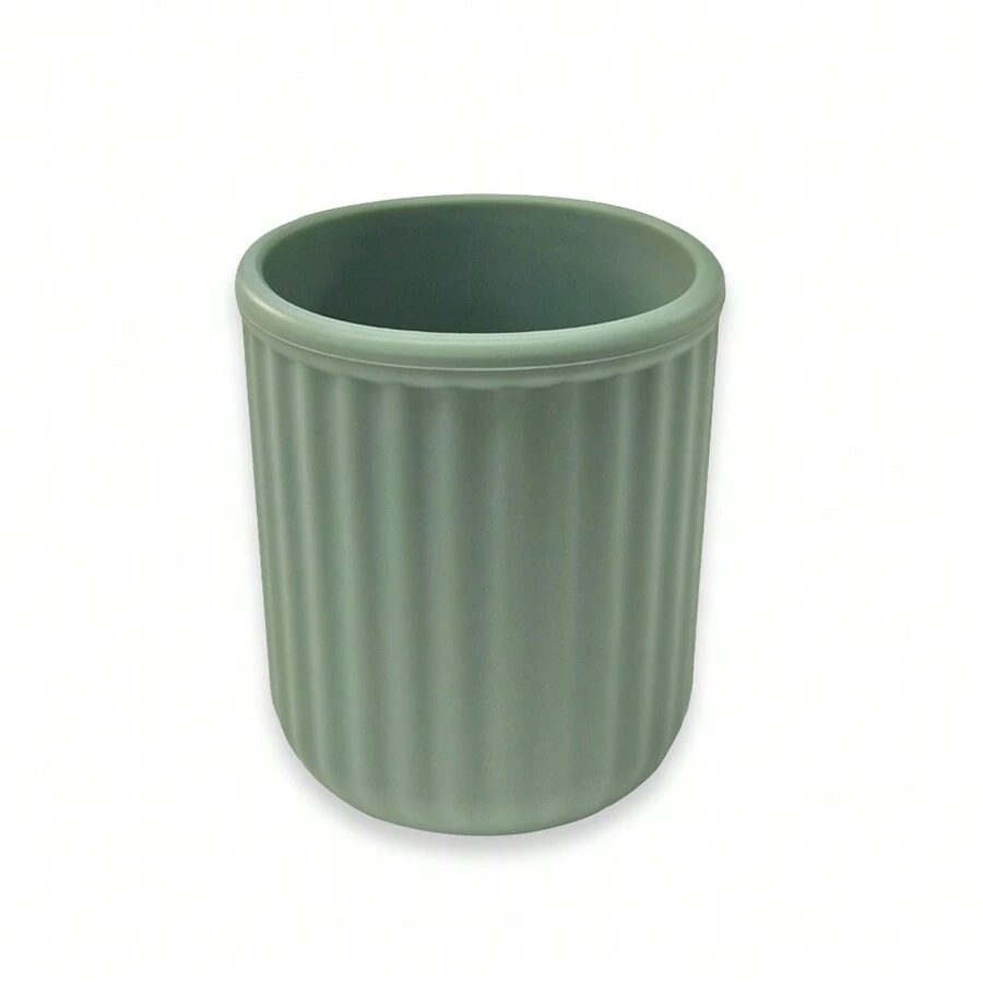 1 Pc Green Baby Boys And Girls Texture  Silicone Open  Cup 200ml Juice Milk Bathroom Bottle Drink Water Cup - Green - View 1