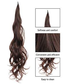 32-Inch Dài Sợi tổng hợp Chất xơ Chất liệu Đũa thần Máy uốn tóc Đối với Mặc hàng ngày , Thích hợp Đối với Cao Tóc đuôi gà Kiểu tóc - Black-brown - Xem 4