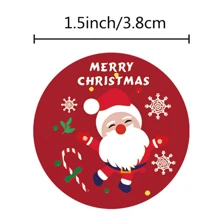 500pcs/roll 1.5 Inch Merry Christmas Stickers Gift Tags Gift Wrapping Supplies - Multicolor - View 2
