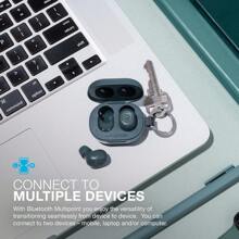 JLab JBuds Mini True Wireless Earbud Headphones & USB Charging Case, World's Smallest Earbud*, IP55 Sweat And Dust Proof, Bluetooth Multipoint, Be Aware Audio, 3 EQ Sound Settings, Crystal Clear Calls - 灰色 - 查看 6