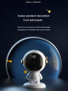 1只usb宇航員暖手器,可充電可愛的電子加熱器,2檔溫度控制,攜帶方便,是冬季最好的禮物 - 白色 - 查看 3