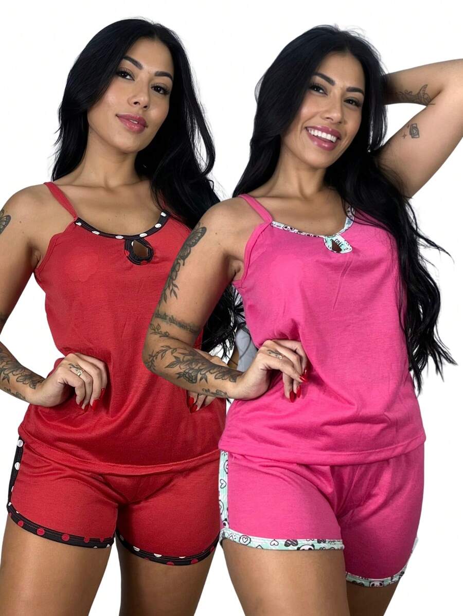 Women Pajama Sets - 彩色 - 查看 1