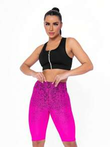 Women Sports Shorts - 玫紅色 - 查看 3