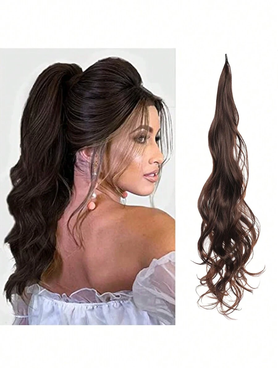 32-Inch Dài Sợi tổng hợp Chất xơ Chất liệu Đũa thần Máy uốn tóc Đối với Mặc hàng ngày , Thích hợp Đối với Cao Tóc đuôi gà Kiểu tóc - Black-brown - Xem 1