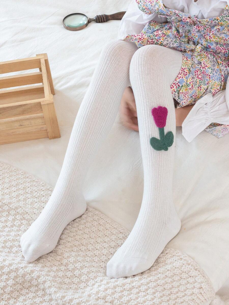 1 Miếng Mềm mại & Co giãn Trắng Cô gái Quần tất Với Đôi chân , & Có chân Xà cạp - trắng - Xem 1