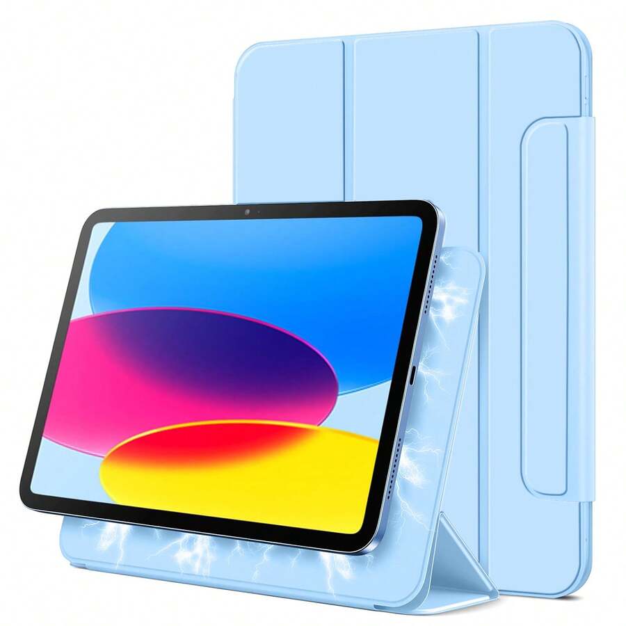 Ốp lưng Smart Folio mới tương thích với iPad Air 5/4 10,9 inch iPad thế hệ thứ 10 10,9 inch iPad Pro 1/2/3/4/5/6 thế hệ thứ 11/12,9 inch Hỗ trợ sạc bút chì thứ 2, Ốp lưng máy tính bảng mỏng