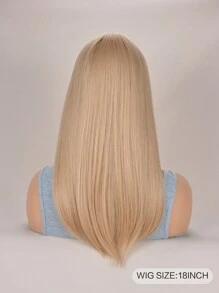 kanuosi Pelucas Bob De Lino Con Flequillo, Cabello Liso Para Forma De Cabeza De Pera - Lino Dorado - Ver 3