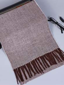 1 件 190 公分 * 30 公分經典防風披肩,120 克帶流蘇男女款,格子風格,適合任何季節用作超大圍巾或在空調房間或戶外保暖