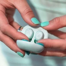 JLab JBuds Mini True Wireless Earbud Headphones & USB Charging Case, World's Smallest Earbud*, IP55 Sweat And Dust Proof, Bluetooth Multipoint, Be Aware Audio, 3 EQ Sound Settings, Crystal Clear Calls - Mint Green - View 9