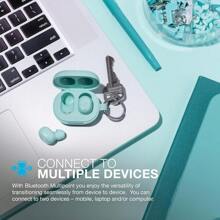JLab JBuds Mini True Wireless Earbud Headphones & USB Charging Case, World's Smallest Earbud*, IP55 Sweat And Dust Proof, Bluetooth Multipoint, Be Aware Audio, 3 EQ Sound Settings, Crystal Clear Calls - Mint Green - View 6