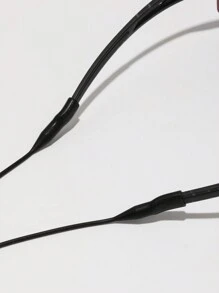 1pc Random Alphabet Beaded Sport Eyewear Retainer Candy Color Silicone Eyeglass Straps Adjustable Fashion Glasses Elastic Holder For Outdoor Sports Glasses Accessories For Women - Black - View 8