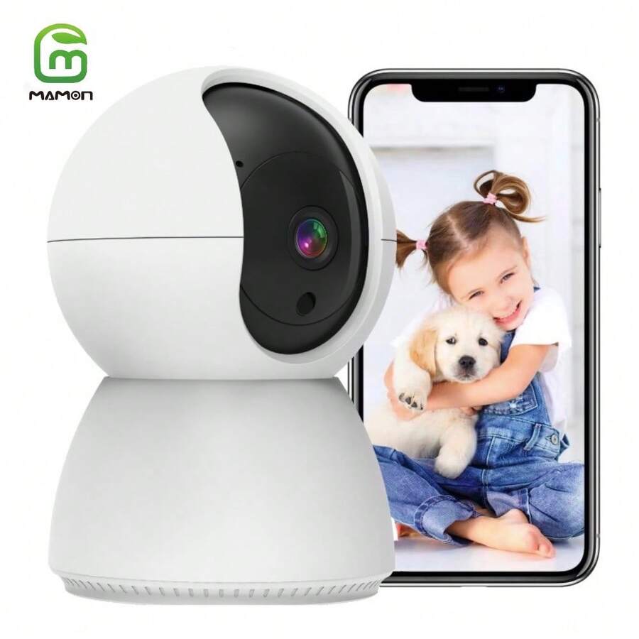 Em bé Giám sát Trong nhà An ninh WiFi Máy chụp hình 3MP Siêu HD Với Chảo Nghiêng Cử động Lý tưởng Đối với Em bé Và Thú cưng An ninh nhà cửa Nhiều Lưu trữ Tùy chọn - trắng - Xem 1