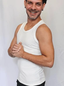 Men Tank Tops - trắng - Xem 2