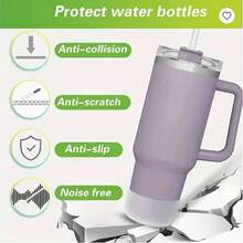 1 件矽膠杯保護套,12 盎司/24 盎司全圓形旅行水瓶,防滑杯底蓋,水瓶配件
