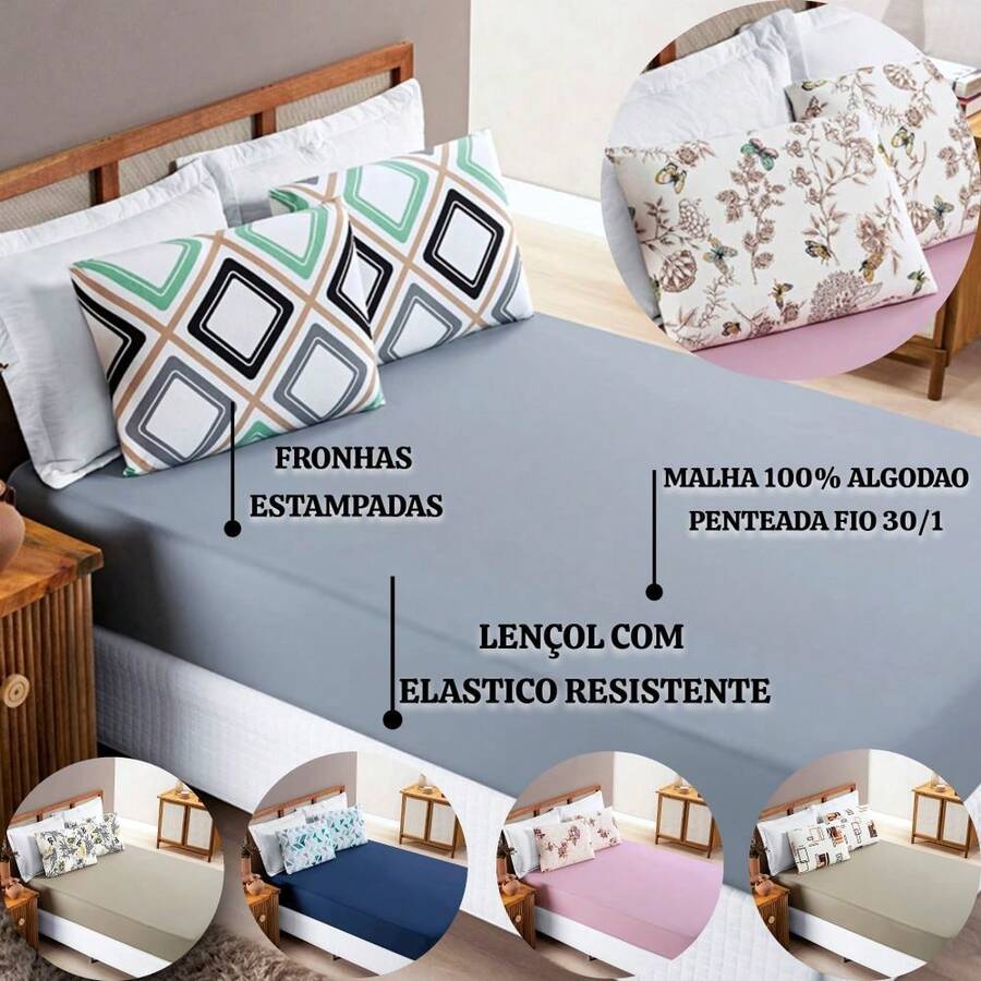 Sheet Sets with Pillowcases - 灰色 - 查看 1