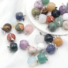 1入組25*30mm天然水晶蘋果造型裝飾,聖誕、生日、婚禮、家庭和辦公室裝飾的完美禮物 - 彩色 - 查看 1