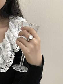 Watch Decor Ring - Silver - View 3