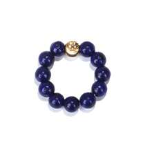 1pc 4mm Round Natural Stone Crystal Agate Energy Bead Finger Ring Elastic Energy Therapy & Relaxing Anxiety Jewelry Gift