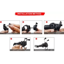 Base Soporte De Celular Para Moto Bicicleta Practico Ajustable  01477 - Negro - Ver 4