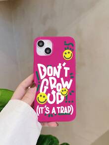 1 Miếng Phim hoạt hình dễ thương Lá thư & Mặt Cười In Màu hồng Ốp lưng & bao da điện thoại Tương thích với iPhone - Nhiều màu - Xem 2