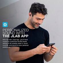 JLab JBuds Mini True Wireless Earbud Headphones & USB Charging Case, World's Smallest Earbud*, IP55 Sweat And Dust Proof, Bluetooth Multipoint, Be Aware Audio, 3 EQ Sound Settings, Crystal Clear Calls - 黑色 - 查看 8
