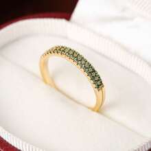 1pc High-end Ladies' Elegant Wedding Ring With Zirconia - Yellow Gold - View 25
