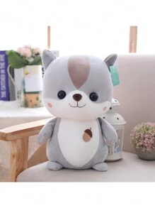 1隻松鼠毛絨玩具填充動物娃娃柔軟模型 - 灰色 - 查看 1