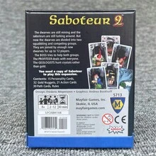 1張矮人礦工桌遊卡牌,適合家庭聚會、派對、禮物 - 黑色 - 查看 2