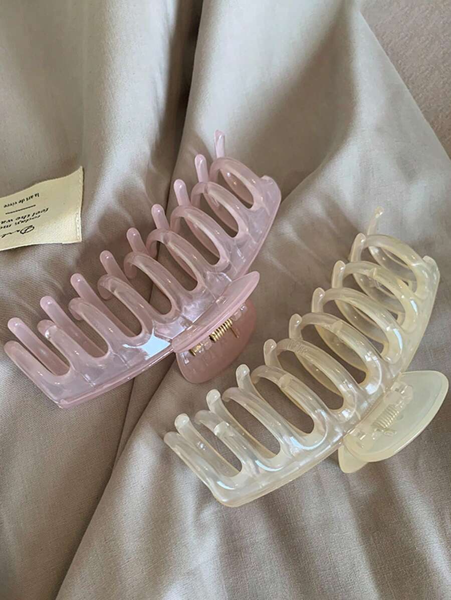 2 kẹp tóc móng vuốt lớn Jelly Patent cho nữ màu hồng, be. Phụ kiện tóc thời trang, đa năng, thanh lịch và cao cấp. Thích hợp sử dụng hàng ngày, hoạt động ngoài trời, tắm rửa, rửa mặt, tạo kiểu tóc, trang điểm và phối đồ. Kẹp tóc Y2K thông thường, kẹp tóc, kẹp tóc, đồ dùng học tập, kẹp tóc mùa thu đông cho trang phục du lịch nữ - Nhiều màu - Xem 1