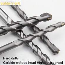 8入組鑽石鍍覆瓷磚水泥砖牆铁匠工钻头套裝,三角玻璃和水泥钻工具適用於電動鑽 - 黑色 - 查看 1