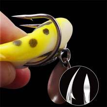 6PCS Floating Frog Lures Fishing Lures with Double Sharp Hooks Baits Simulation Frog Snakehead Killer Lures - Green - View 6