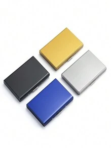 1pc Stainless Steel Metal Card Holder, 10 Card Slots Accordion Style Card Case - Silver - View 8