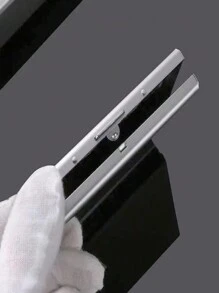 1pc Stainless Steel Metal Card Holder, 10 Card Slots Accordion Style Card Case - Silver - View 7