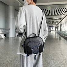 登山背包戶外徒步小型輕便旅行斜背包,騎行、旅遊、休閒、多功能包肩包吊帶袋側背袋方形包情人節禮物男士 - 灰色 - 查看 5