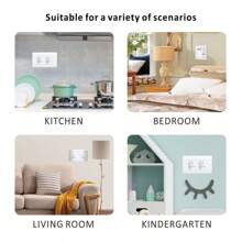 20pcs Three-Prong Outlet Covers Baby Proofing, Clear UK Type Safe & Secure Electric Plug Protectors For Kids Home Protection Baby Shower Family Decorations Gifts - Clear - View 7