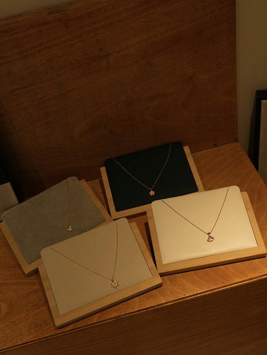 1pc Beige Jewelry Necklace Display Stand - Beige - View 1
