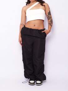 Women Pants - 黑色 - 查看 2