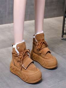 女款雪地靴,厚實保暖,防水防滑,厚實鞋底,適合戶外活動,2023年冬季推薦 - 棕色 - 查看 7