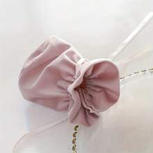 10pcs Velvet Round Bottom Gift Bags - Pink - View 4