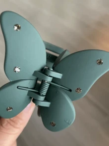 Butterfly Claw Clip Medium Size-green - Green - View 2