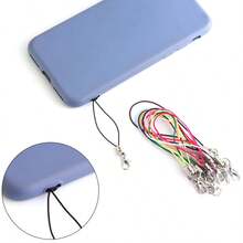 20pcs/pack Colorful Polyester Lobster Clasp Mobile Phone Cord Jewelry Accessory, Diy Handmade Material - Multicolor - View 4