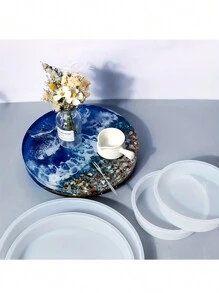 14in Round Resin Casting Mold, Diy Large Round Resin Mold For Making Ocean Themed Table And Stool - Round Table Mold 14in - View 3