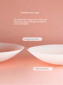 1pair Solid-state Silicone Nipple Cover, Thin, Breathable, Invisible Breast Pad To Prevent Nipple Exposure - light skin tone - View 8