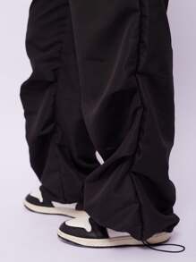 Women Pants - 黑色 - 查看 4
