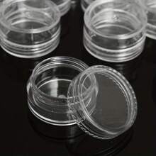25pcs Mini Clear Cream Jars 3g 5g Empty Plastic Cosmetic Makeup Jar Pots Transparent Sample Bottles Eyeshadow Cream Lip Balm Container, Travel Essentials Sample Cosmetics Jar Emtpy Mini Bottles Thanksgiving, Halloween, And Christmas Are Applicable
