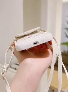 Lanyard Diagonal Crossbody Card Wallet Mobile Phone Case Compatible With Apple Waterproof Shockproof Anti-Fall Scratch Resistant - Multicolor - View 4