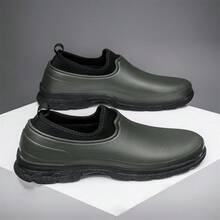 男士大尺寸防水工作鞋適用於下雨天,垂釣,洗車,烹飪,柔軟的,舒服的和防滑,多用途鞋 - 綠色 - 查看 2